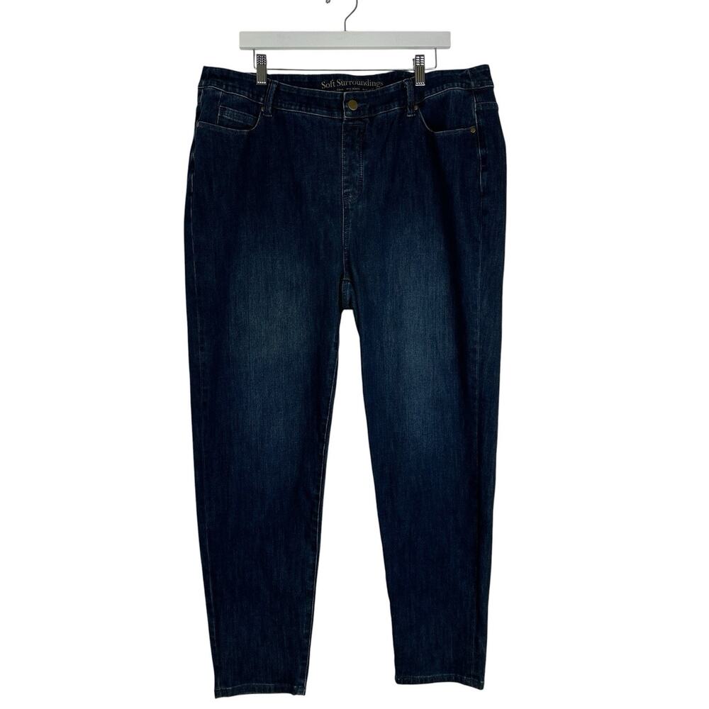Soft Surroundings Jeans Women 1X Plus Pull On Leggings Denim Jeggings Comfort